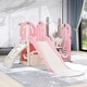 preview thumbnail 17 of 36, 5 in 1 Toddler Slide and Swing Set, Kids Playground Climber Slide Playset with Basketball Hoop Freestanding Combination