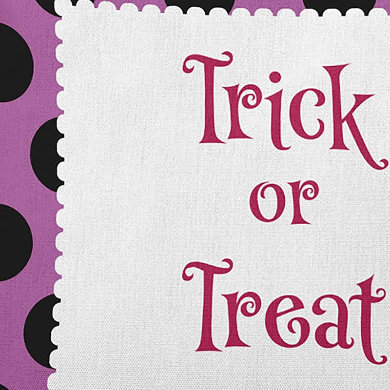 Halloween Trick or Treat Dots Accent Pillow