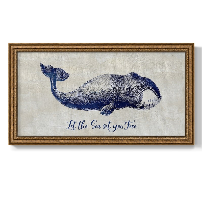 Let The Sea Set You Free Premium Framed Canvas- Ready to Hang