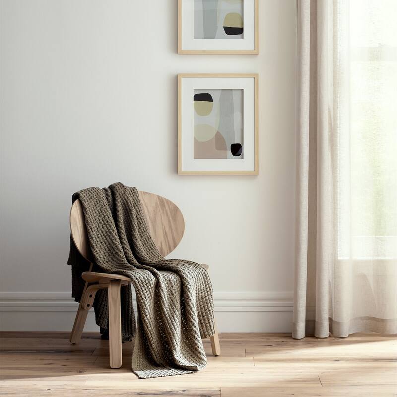 Truly Soft Chunky Knit Organic Throw Blanket - Brown