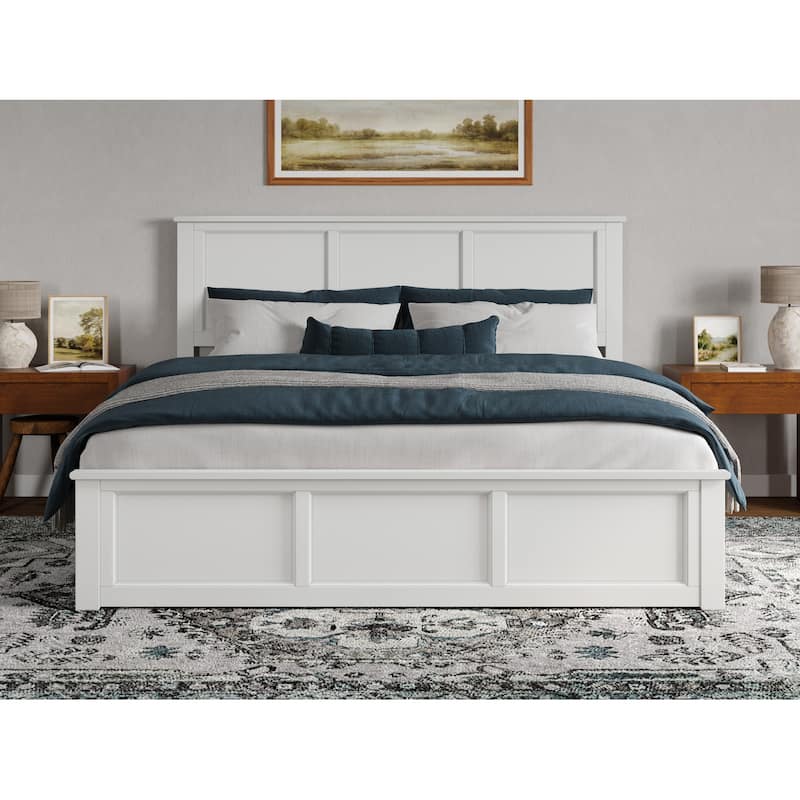 Charlotte Solid Wood Low Profile Platform Bed with Matching Footboard