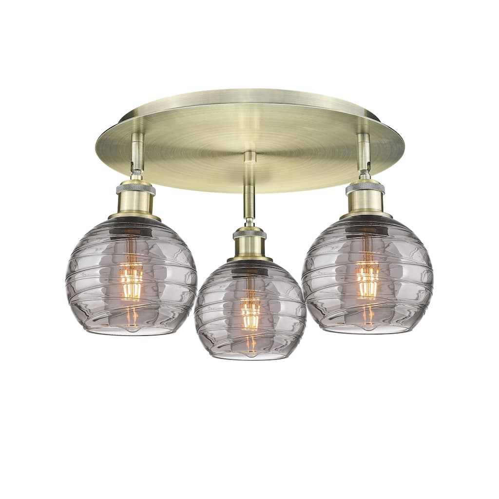 Innovations Lighting 516-3C 9 18 Athens Deco Swirl Semi-Flush Athens