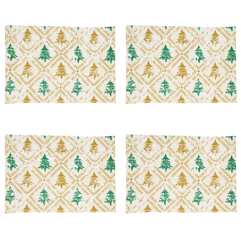 Christmas Trees Design Placemats (Set of 4)