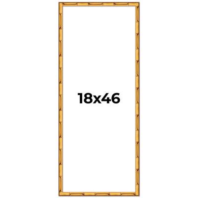 18x46 Frame Gold Bamboo Picture Frame Modern Photo Frame Includes UV Acrylic Shatter Guard Front Acid Free Foam Backing Board