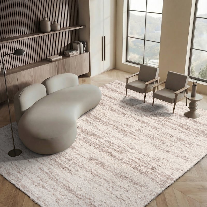 SAFAVIEH, Hudson Shag Felecia Modern Abstract 2-inch Thick Rug