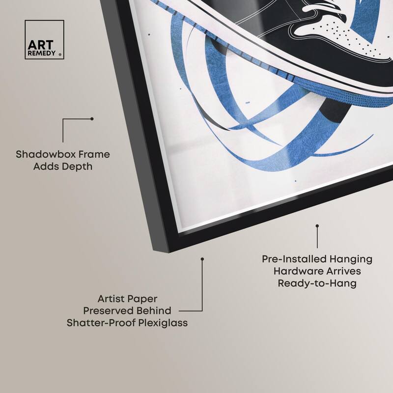 Blue Ribbon Sneaker Shadowbox by Art Remedy