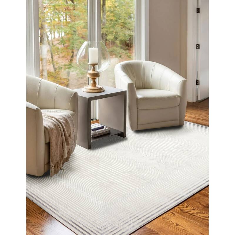 ECARPETGALLERY Machine Made Ramona Grey Area Rug