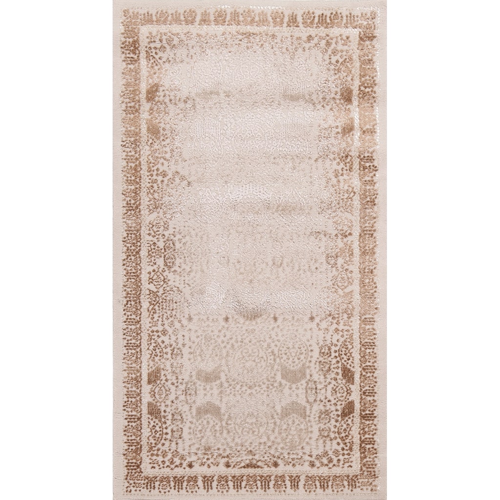 Geometric Damask Transitional Oriental Turkish Rug Decorative Carpet