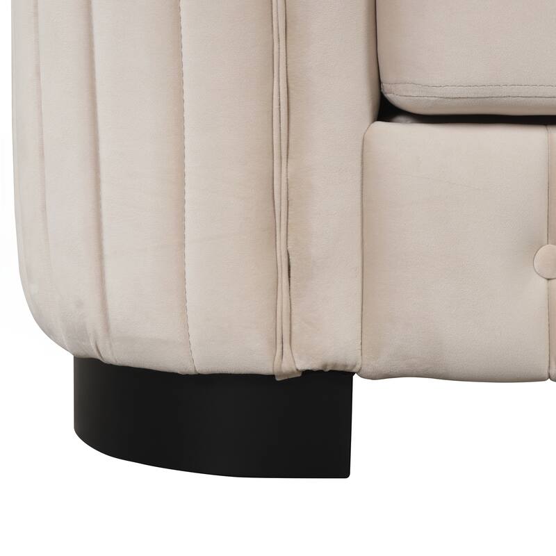 Velvet Upholstered Loveseat Sofa