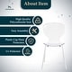 preview thumbnail 4 of 9, Stackable Plastic Dining Chair Set of 4 Transparent Modern Accent Side Chair for Indoor and Outdoor