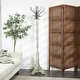 preview thumbnail 1 of 16, Gray Wood Vintage Style 12 Hook Scroll Coat Rack with Black Metal Hooks