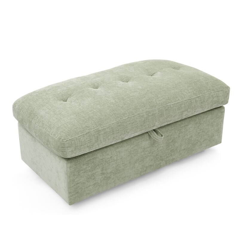 Double Recliner Chair with Adjustable Backrest, Storage Ottoman, USB Port & Phone Stand