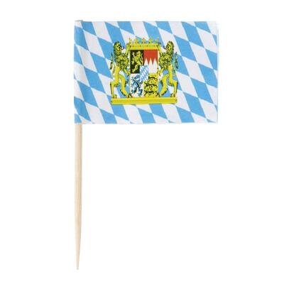 200pcs Oktoberfest Party Supplies, Bavarian Flag Cupcake Topper Cocktail Picks
