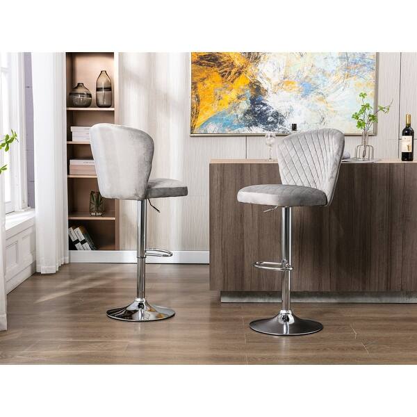 Modern Bar Stools Height Adjustable Swivel Armless Kitchen Counter