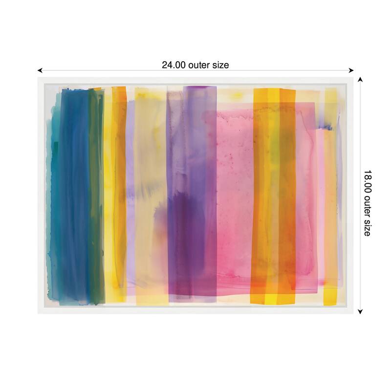 Kate and Laurel Sylvie Vibrant Lines II Framed Canvas by Amy Lighthall