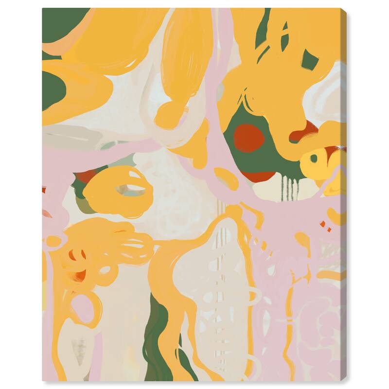 Wynwood Studio Canvas Abstract Wild Dunes Yellow and Mustard Modern & Contemporary Wall Art Canvas Print