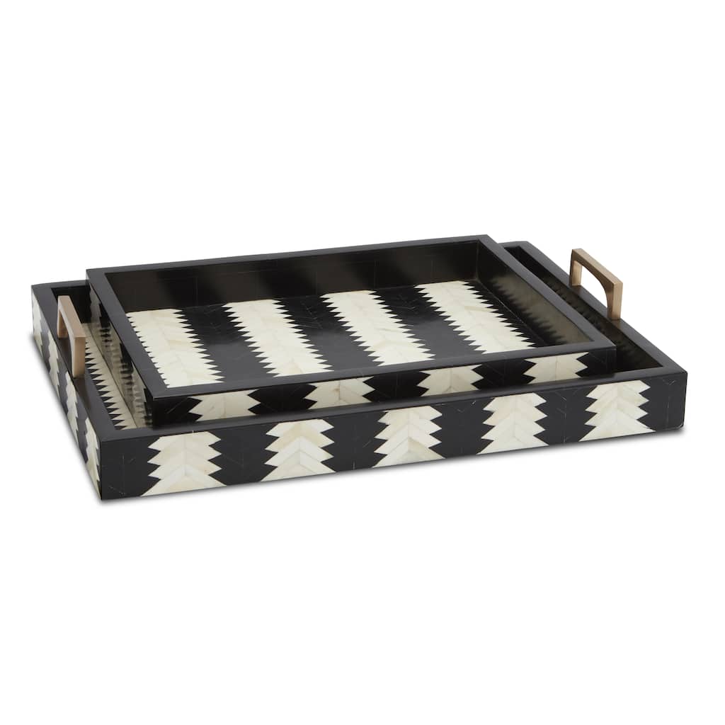 Currey & Company Arrow Tray Set of 2
