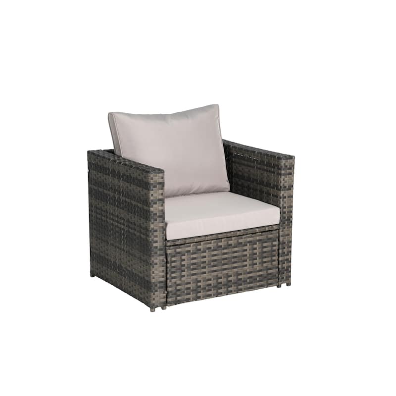 Outdoor Patio Furniture Sets Garden Rattan Chair Wicker Sofa Load 360 LBS 2 Person Seating Group
