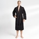 preview thumbnail 41 of 44, American Soft Linen Cotton Turkish Bathrobes Soft Absorbent Men Robes 2X-Large - Black