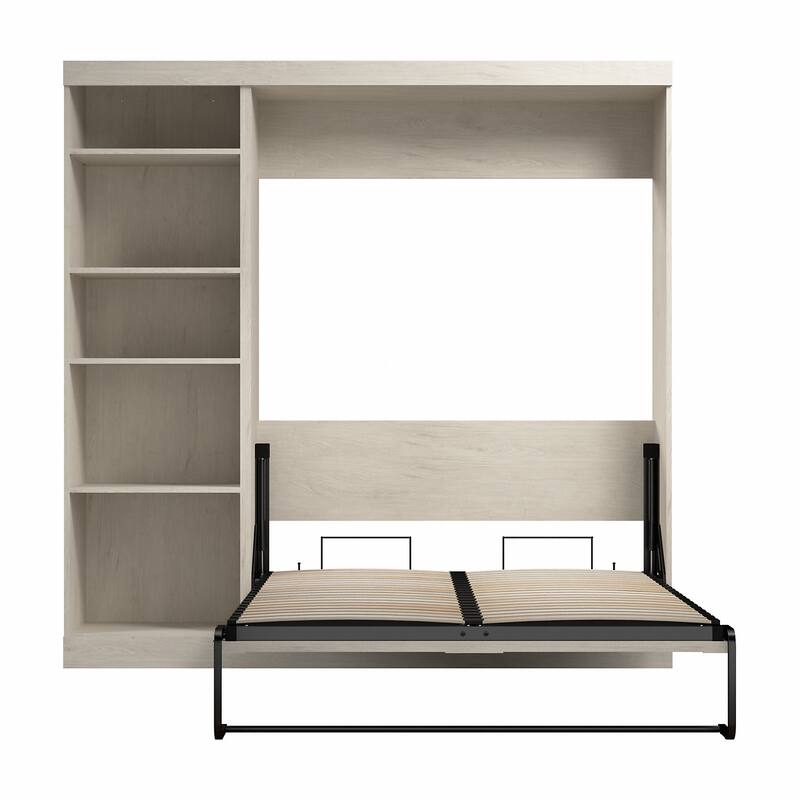 Pur Full Murphy Bed with Shelving Unit (84W) by Bestar