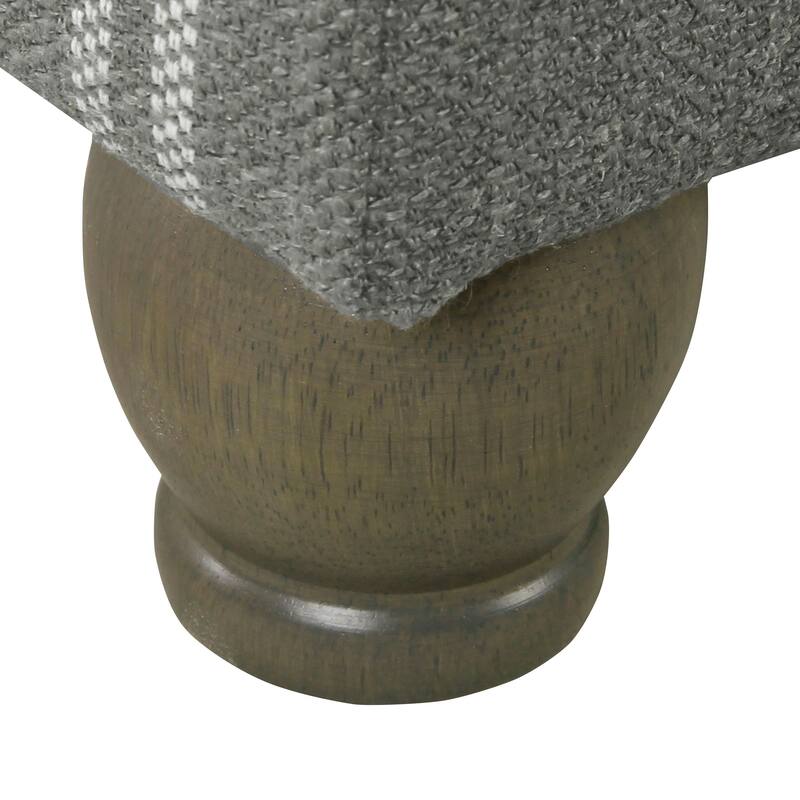 Porch & Den Bohmann Ash Grey Geometric Storage Ottoman