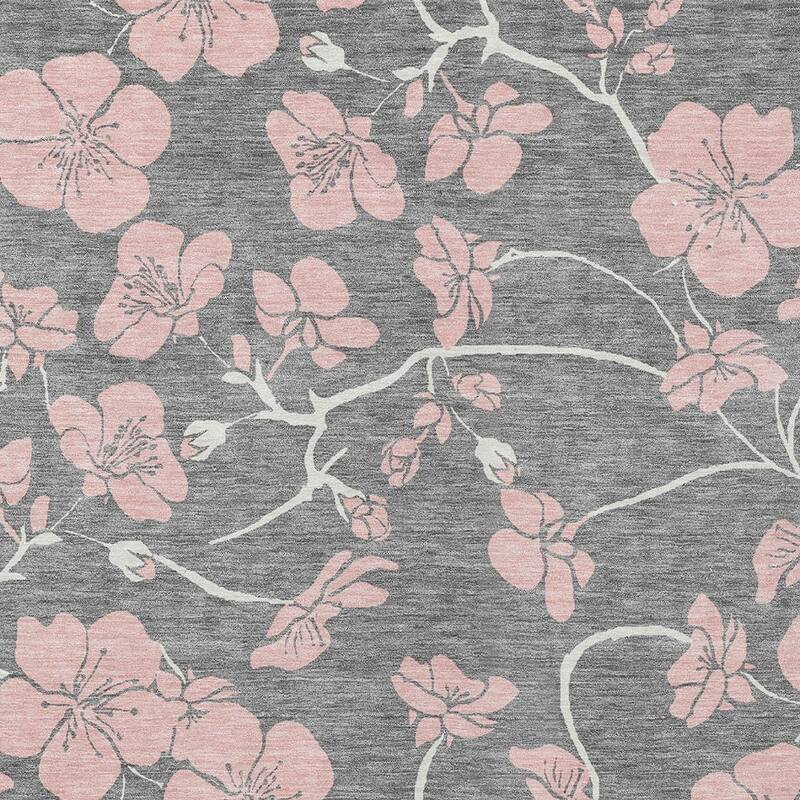 HomeRoots Floral Transitional Rectangle Outdoor Rug