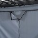 preview thumbnail 26 of 34, Metal Loft Bed Frame with Desk, Shelves, Power Outlet, LED Light and Fabric Wardrobe, Metal Slat Support