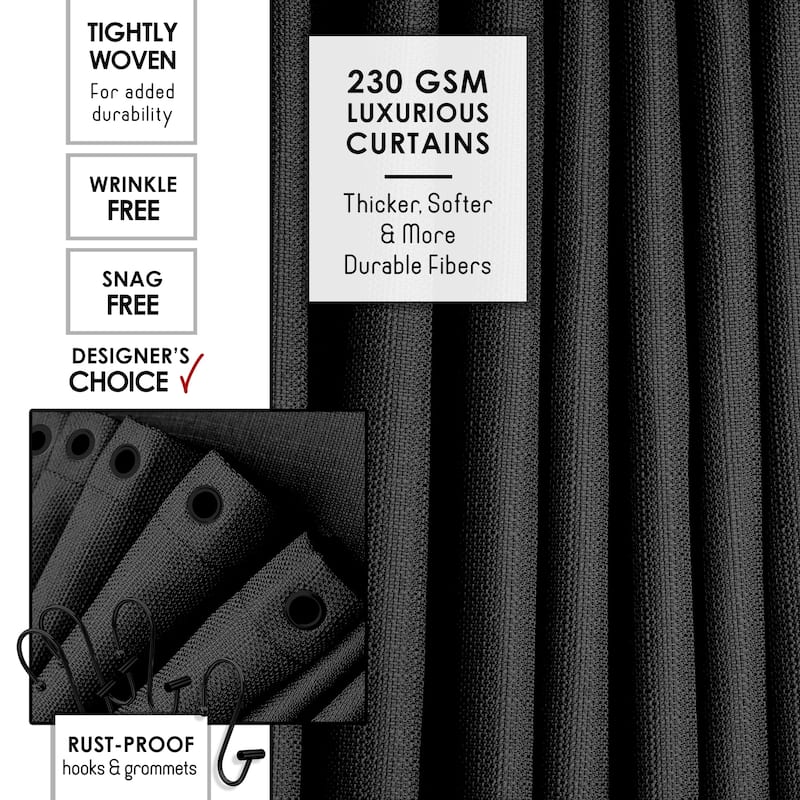 Clara Clark Complete Bathroom Accessories Set Shower Curtain, Bath Rugs & Shower Caddies