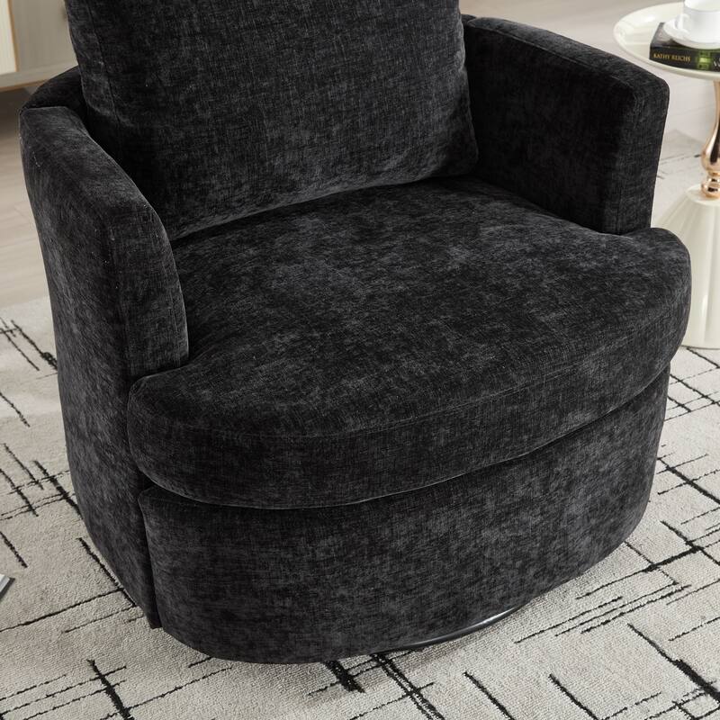 Swivel Chair, Metal 360 Degree Rotating Chassis, Easy To Assemble