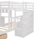 preview thumbnail 16 of 33, Modern Full Over Twin Bunk Bed With Desk,Drawers and Shelves