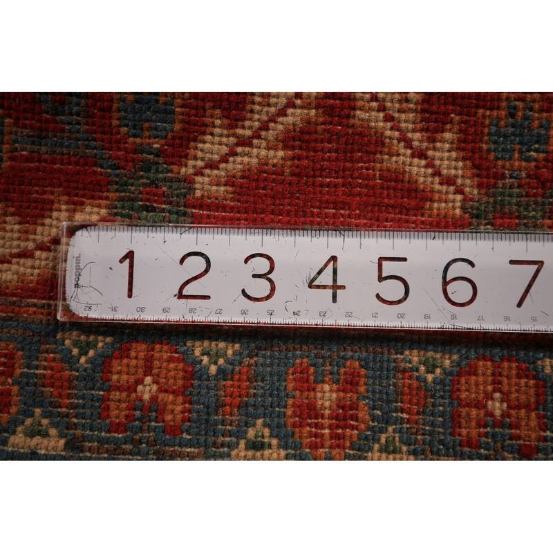 Floral Kazak Oriental Foyer Rug Hand-Knotted Traditional Wool Carpet - 2'0" x 3'0"