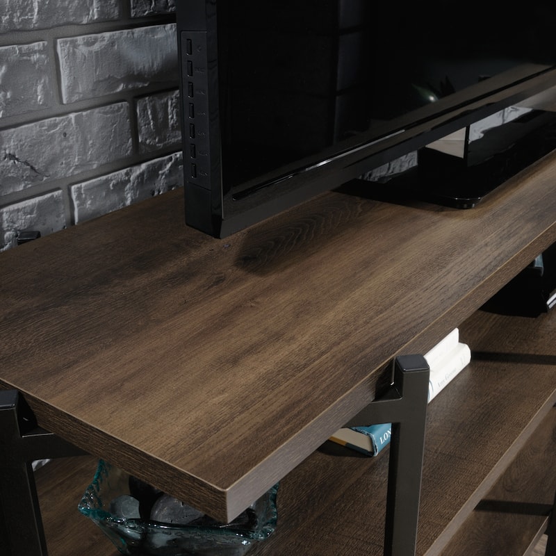 Wood Credenza for TVs up to 54" with Ample Storage, Brown - 57.48" W x 17.52" D x 24.21" H