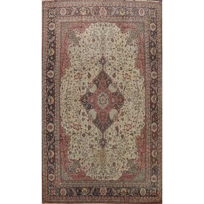 Antique Vegetable Dye Authentic Oushak Turkish Wool Area Rug Handmade - 8'11" x 11'7"