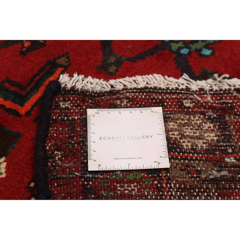 ECARPETGALLERY Hand-knotted Andelz Red Wool Rug - 4'5 x 6'5