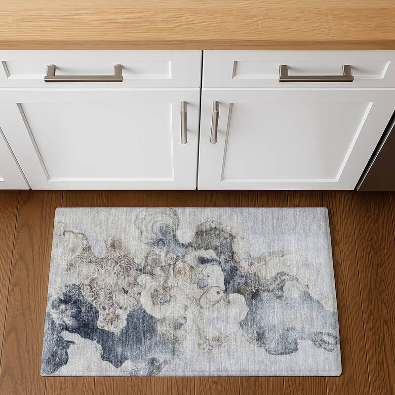 Premium Washable Super Soft Abstract Chic Mayfield Rug - Gray - 1'8" x 2'6"