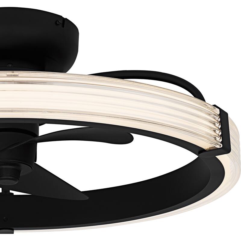 Elrod Integrated LED Matte Black Ceiling Fan Light