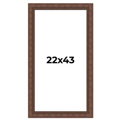 22x43 Frame Pewter Solid Wood Picture Frame Width 1.625 Inches | Interior Frame Depth 0.6875 Inches