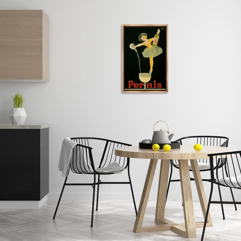 Stupell Vintage Pernis Wine Pour Framed Floater Canvas Wall Art Design By Marcus Jules