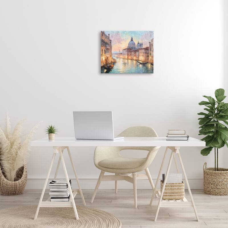 Stupell Scenic Venetian Canal Canvas Wall Art Design By Kim Allen