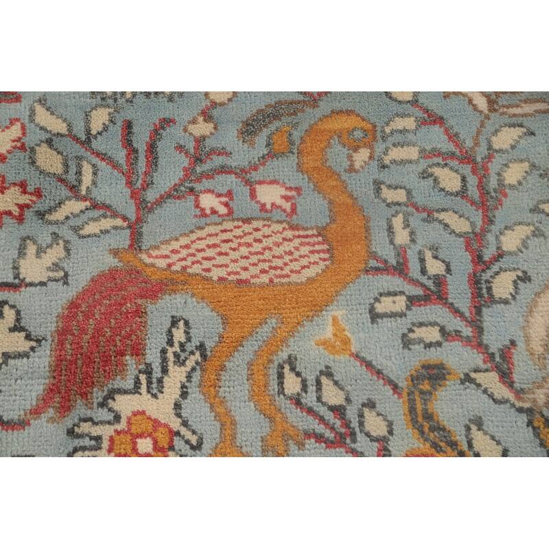 Animal Pictorial Ziegler Runner Rug Hand-Knotted Wool Carpet - 2'7"x 8'0"