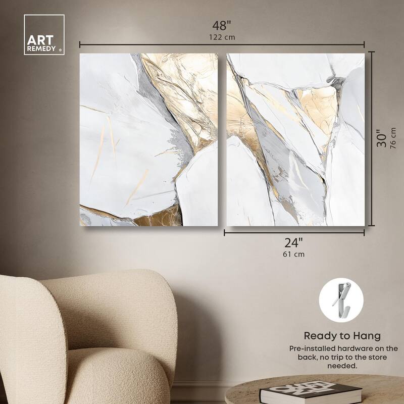 Cracks of Creation III Canvas Set of 2 by Art Remedy, Gallery Wrapped
