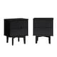 preview thumbnail 34 of 39, Middlebrook Mid-Century Solid Wood 2-Drawer Nightstand, Set of 2