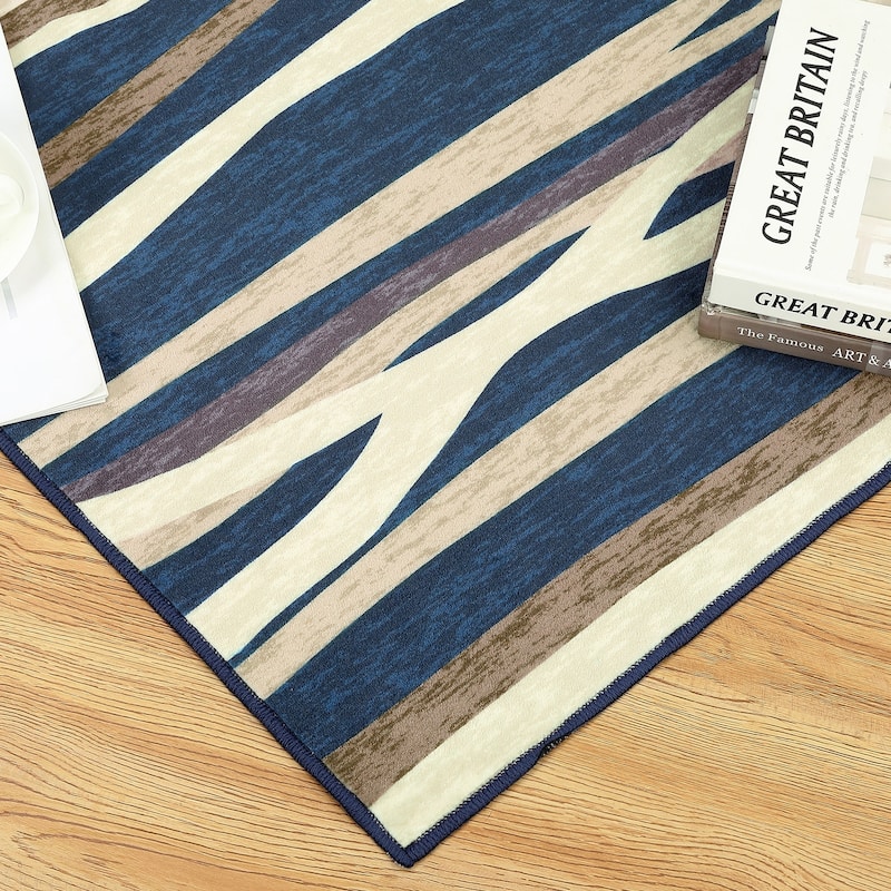 Garvee Modern Abstract Area Rug Colorful Throw Carpet