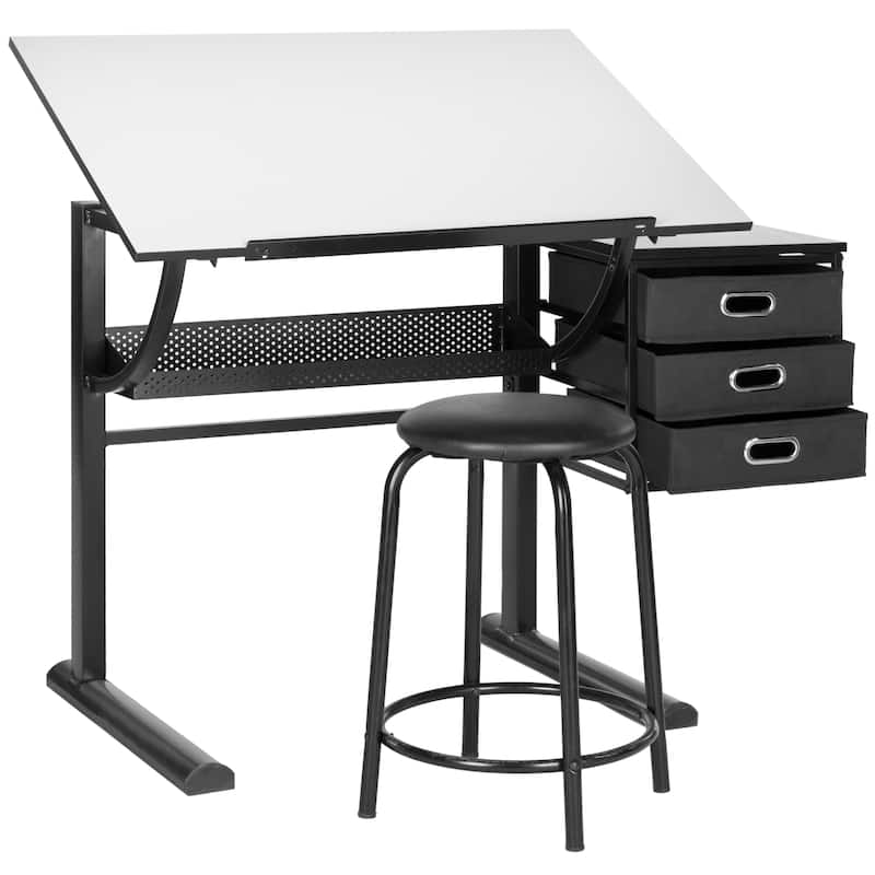 SAFAVIEH Vernelle Modern Black/ White Writing Desk