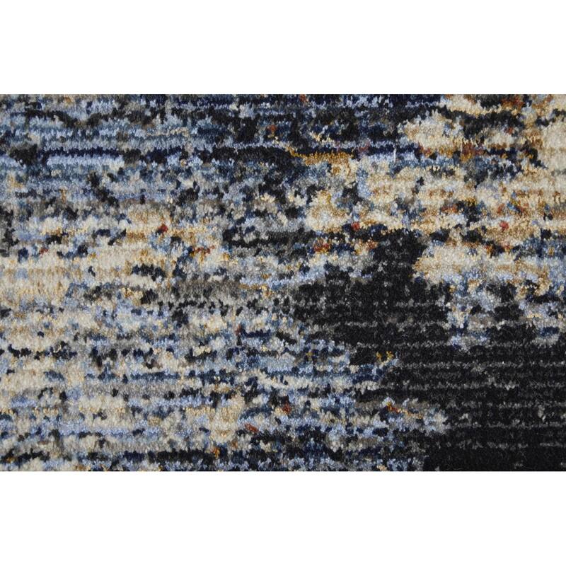 HomeRoots Abstract Industrial Runner Area Rug - 87.00 in. x 30.00 in. x 0.47 in.
