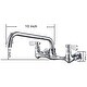 preview thumbnail 19 of 17, Vibrantbath Kitchen Faucet Wall Mount Swivel Spout 2 Handle Restaurant Chrome