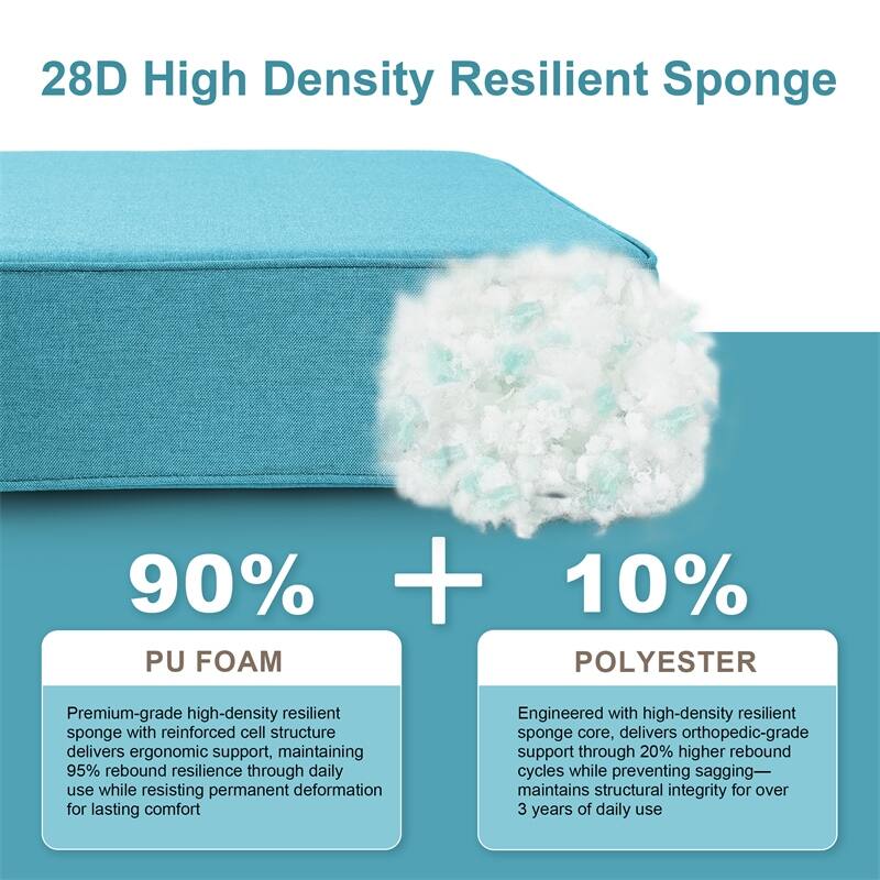 Pocassy 24x24x6 Inch Thick Cushions Pillows Indoor Outdoor Deep Seat Water & Fade Resistant - 4 Set