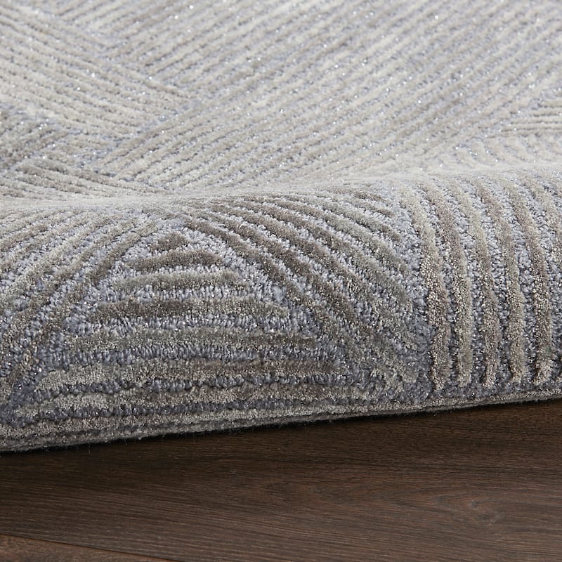 Michael Amini Abstract Linear Shimmer Area Rug
