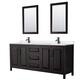 Option Dark Espresso, Black Trim, White Quartz Top
