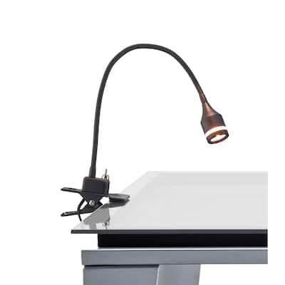 Adesso Prospect Adjustable Gooseneck LED Clip on Desk Lamp